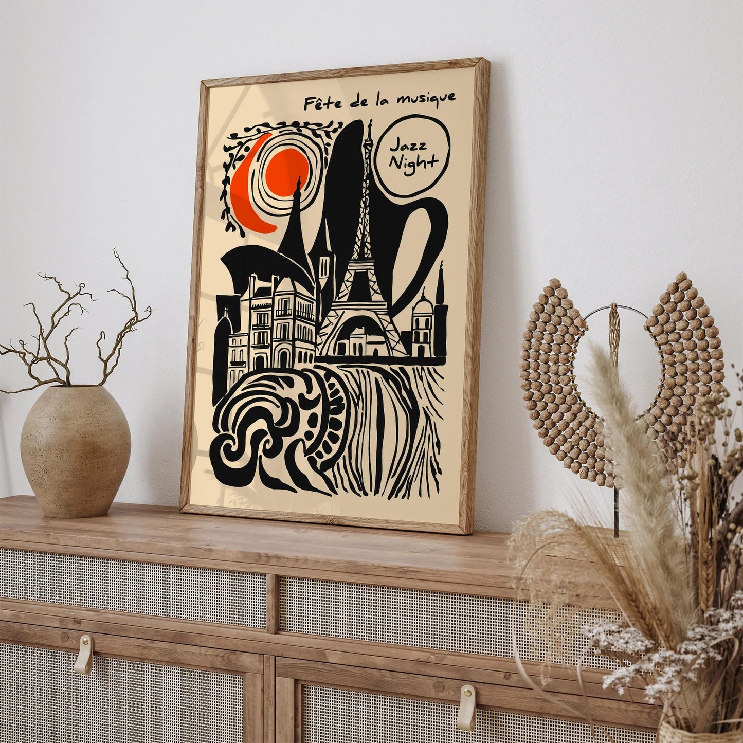 Jazz Night – Fête de la Musique Retro Art Print