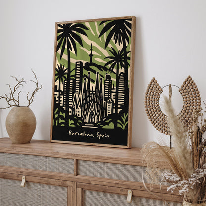Barcelona Spain Poster - European Travel Print