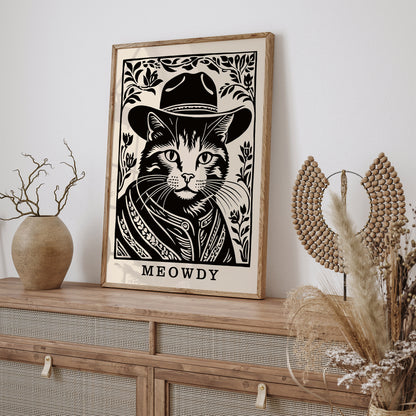 Cat Cowboy Meowdy Poster