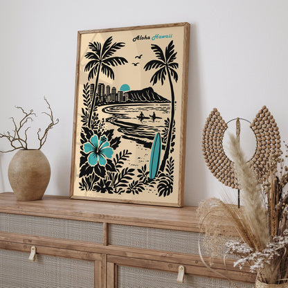 Hawaii Aloha Travel Poster
