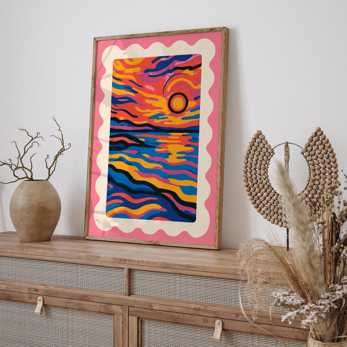 Vibrant Colorful Sunset Poster