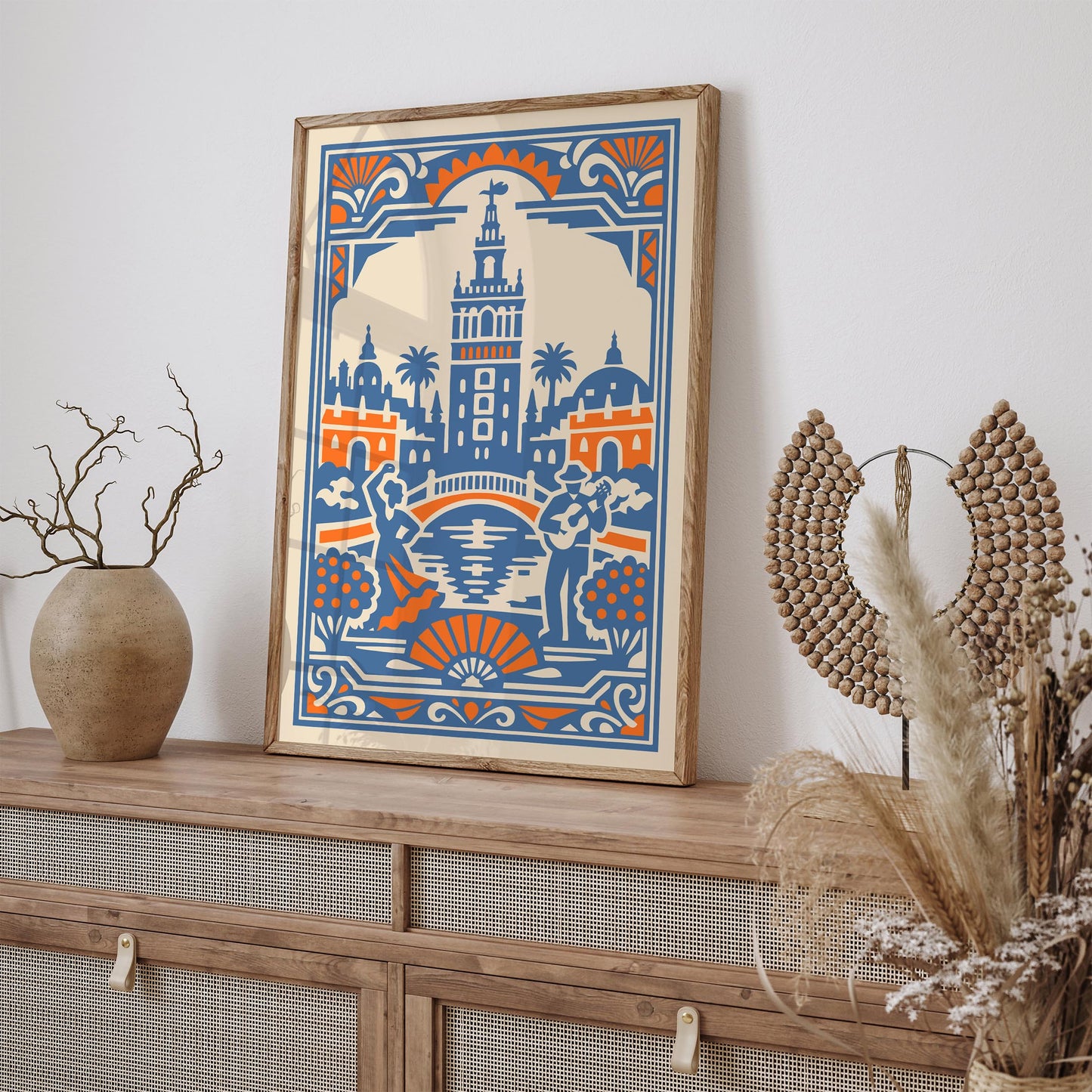 Andalusia Seville Travel Poster – Spain Wall Art Print