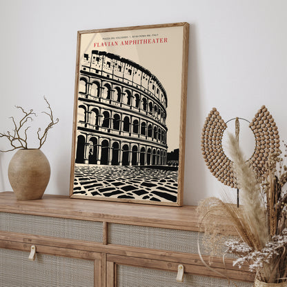 Colloseum Vintage Travel Art Print