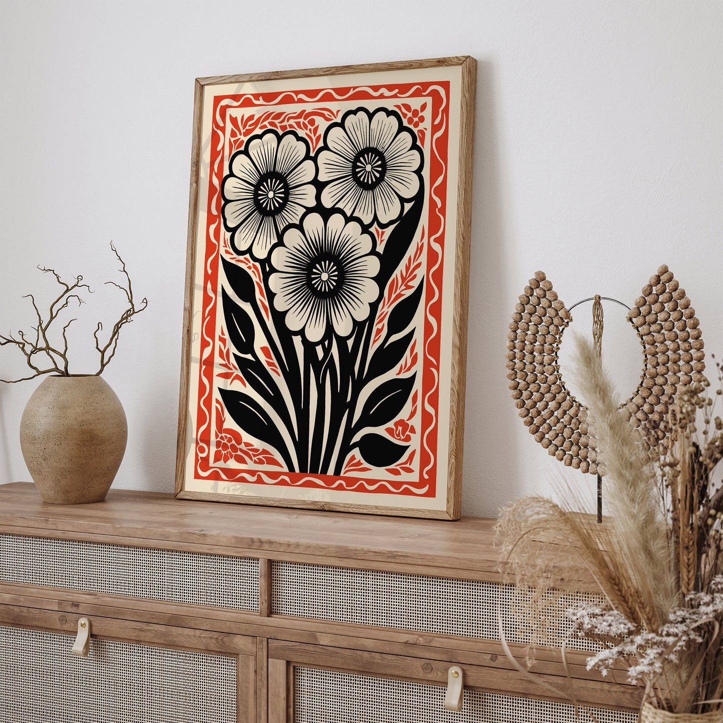 Retro Licnout Floral Wall Art