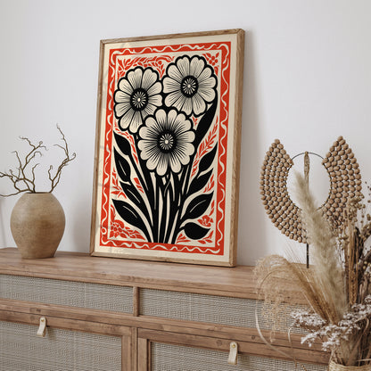 Retro Licnout Floral Wall Art