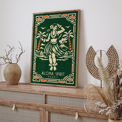 Aloha Spirit Hawaii Hula Dancer Poster