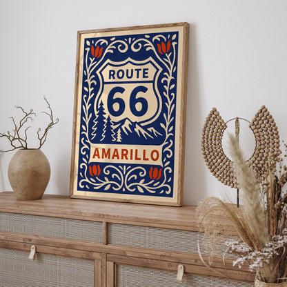 Amarillo Route 66 Travel Poster