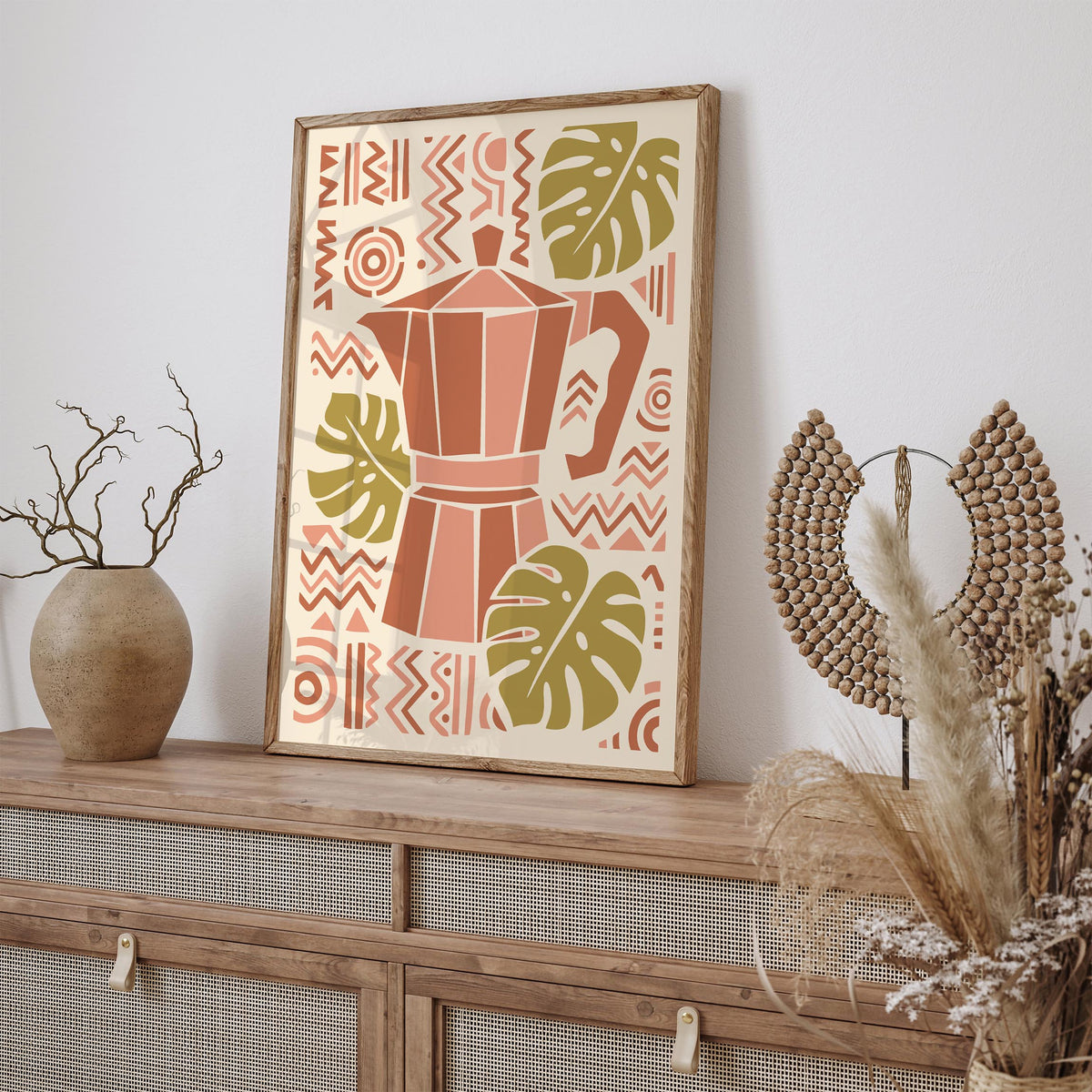 Boho Chic Moka Pot Poster