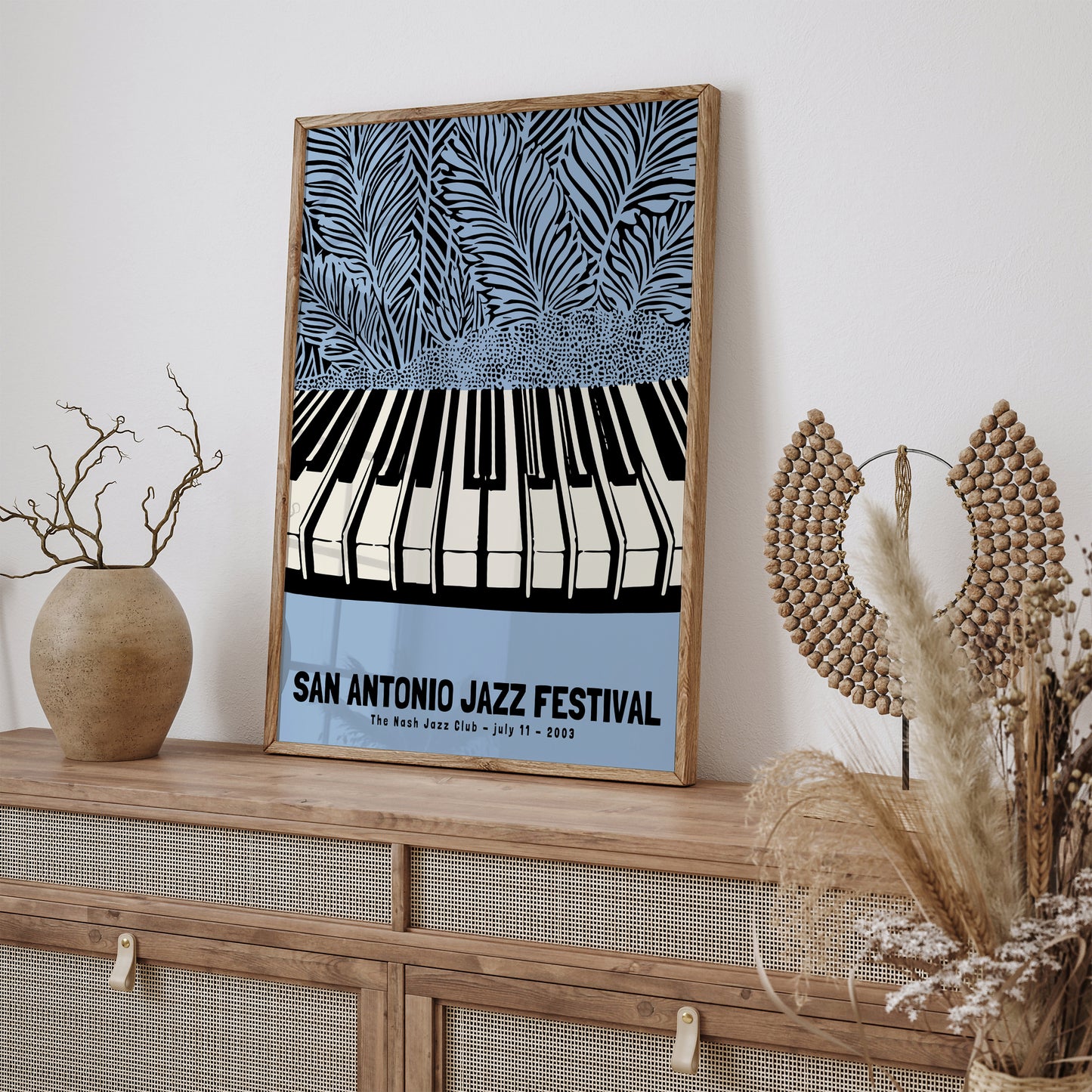 San Antonio Jazz Festival Blue Poster