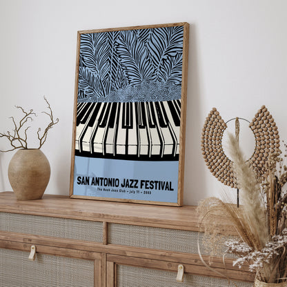 San Antonio Jazz Festival Blue Poster