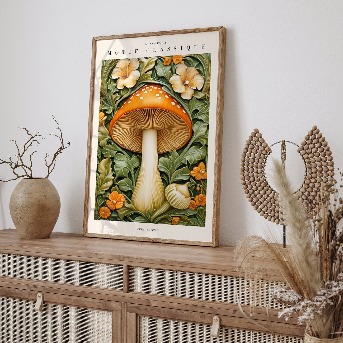 Vintage Morris Mushroom Art Print