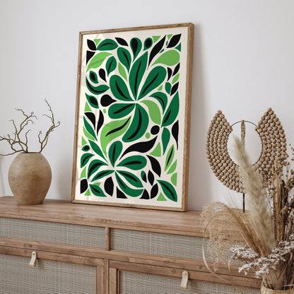 Green Cut Outs Nature Art Print 2024