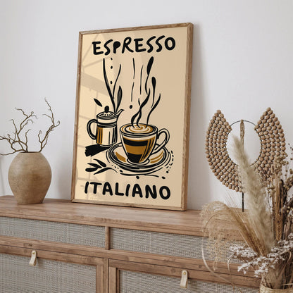 Espresso Italiano Drink Kitchen Poster