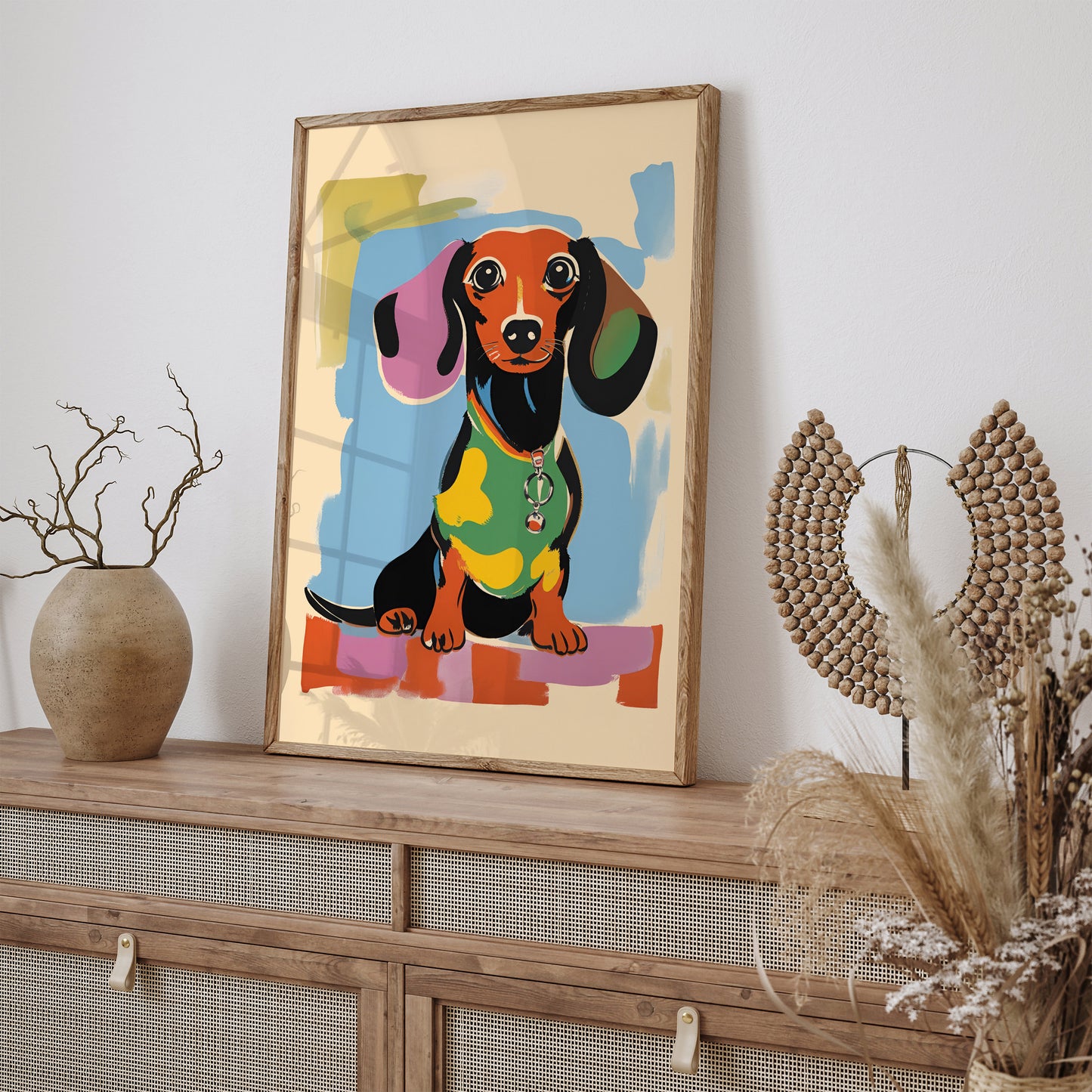 Colorful Dachshund Painting Poster