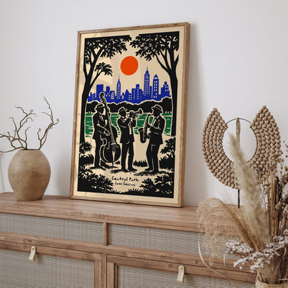 Central Park Jazz Session Poster