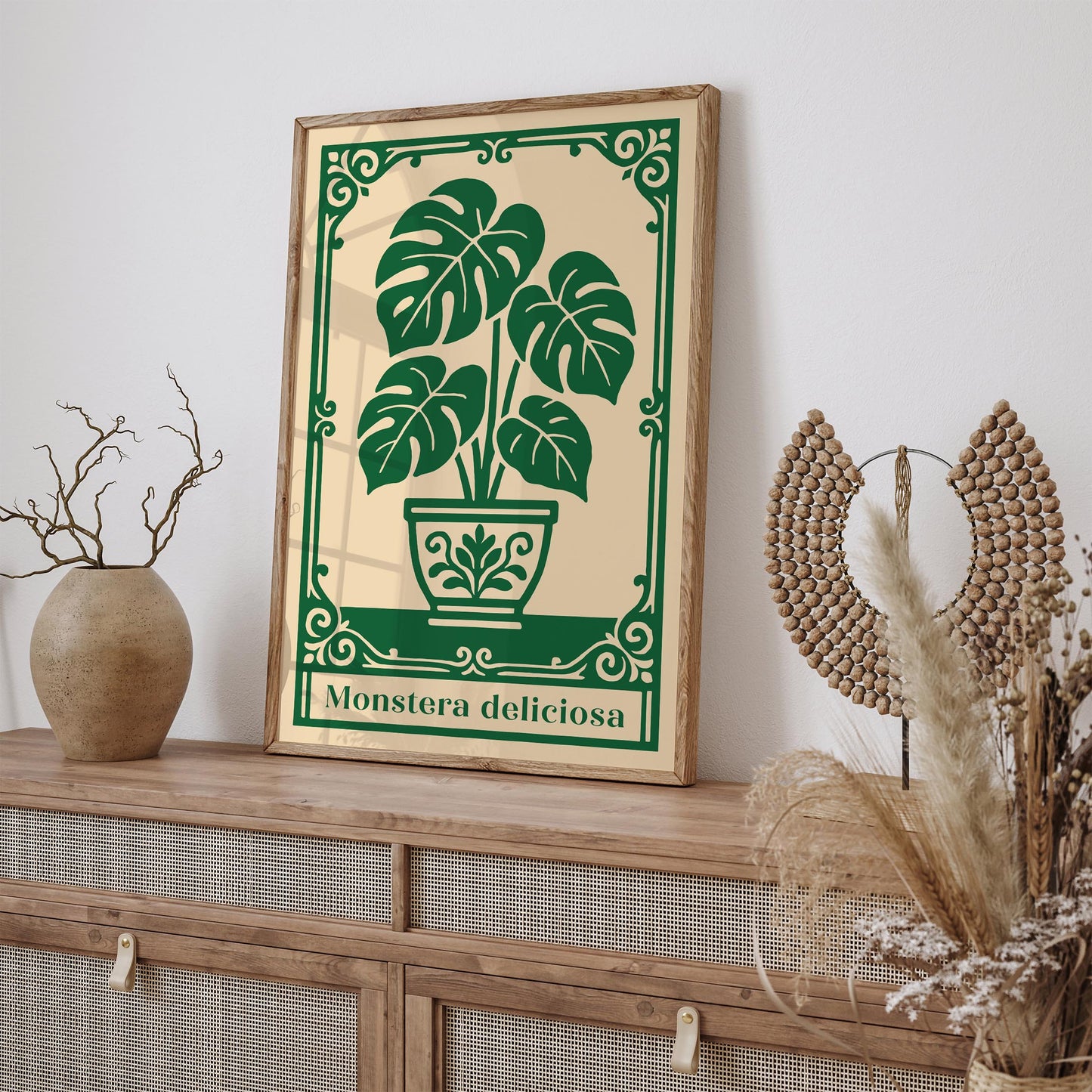 Monstera Deliciosa Poster - Green Plant Wall Art