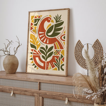 Phoenix Bird Afrohemian Wall Art Print