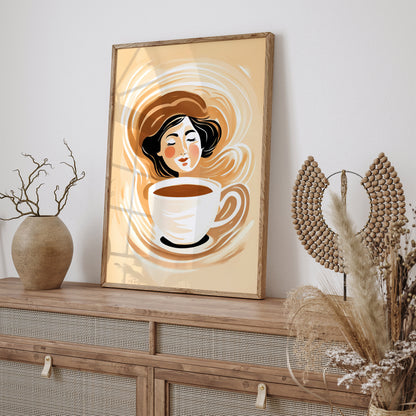 Coffee Girl Kitchen Wall Art