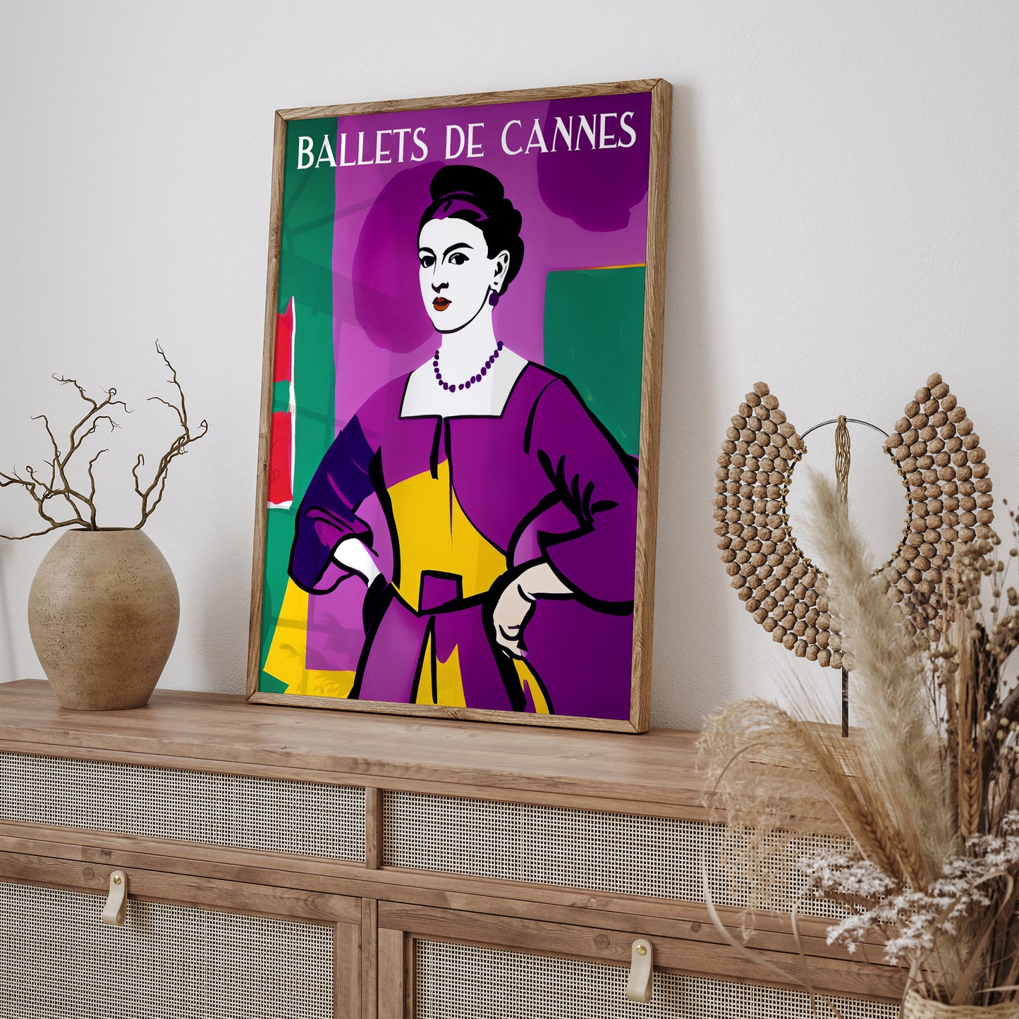 Ballets De Cannes Vintage Ballerina Poster
