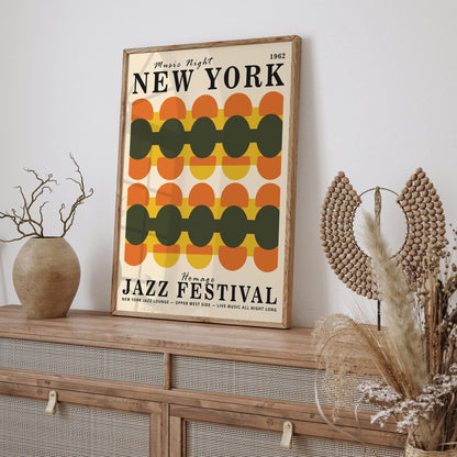 New York Music Night 60s Vibe Poster