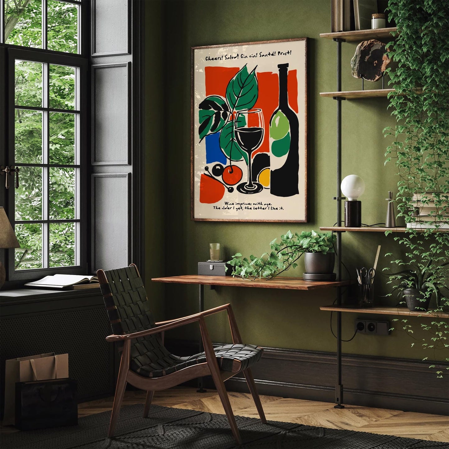 Kitchen Wall Decor, Wine Lovers Gift Idea Art Print