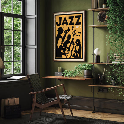 Jazz NYC Festival Poster - Retro Jazz Fest Artwork