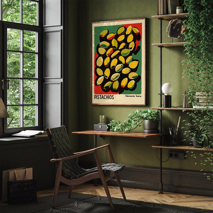 Pistachios Retro Wall Art Poster