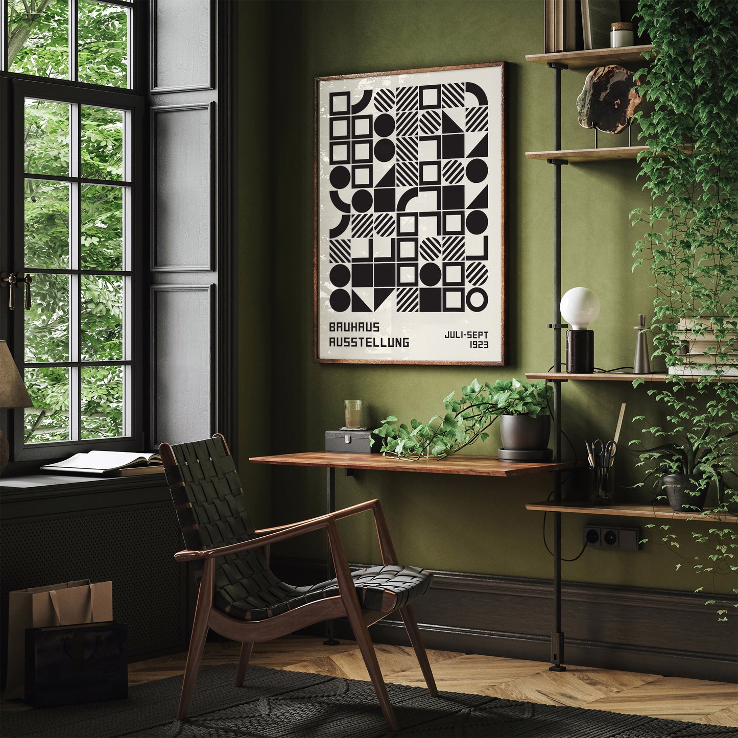 Bauhaus 1923 Black and White Poster