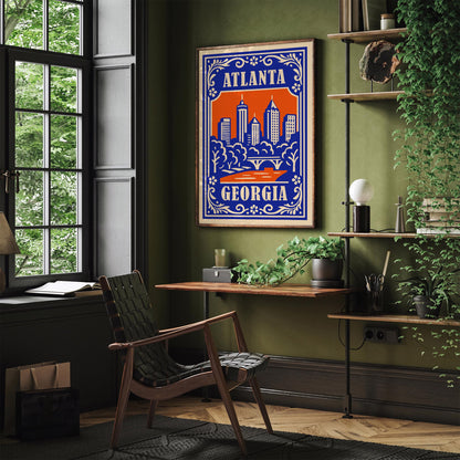 Atlanta Georgia Poster - Georgia Cityscape Wall Art