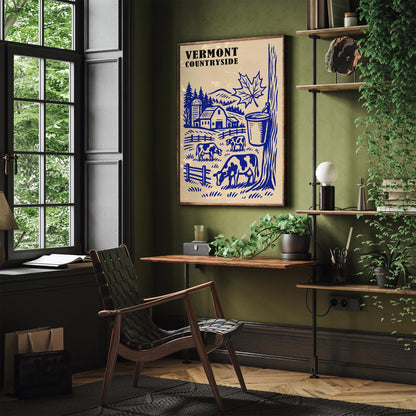 Vermont Countryside Travel Poster