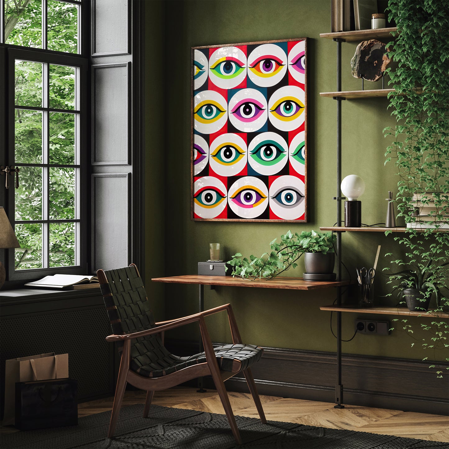 Pop-Art Eyes Collage Art Print