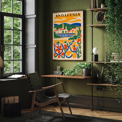 Andalusia Spain Colorful Landscape Poster 2025