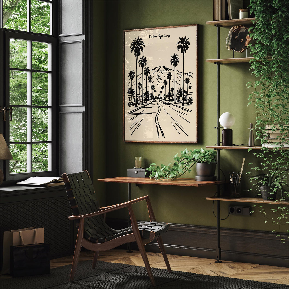 Palm Springs California Street Poster