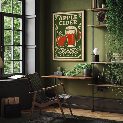 Apple Cider Poster - Autumn Kitchen Wall Decor