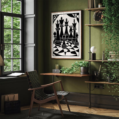 Checkmate Your Wall Decor, Stunning Chess-themed Poster