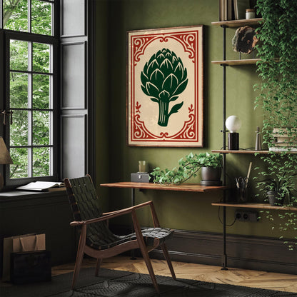 Rococo Artichoke Print - American Kitchen Wall Art