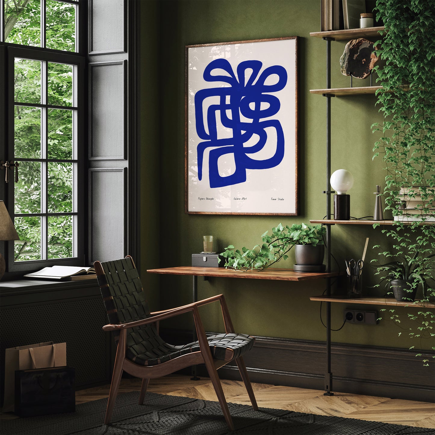 Fever Studio Blue Abstract Poster