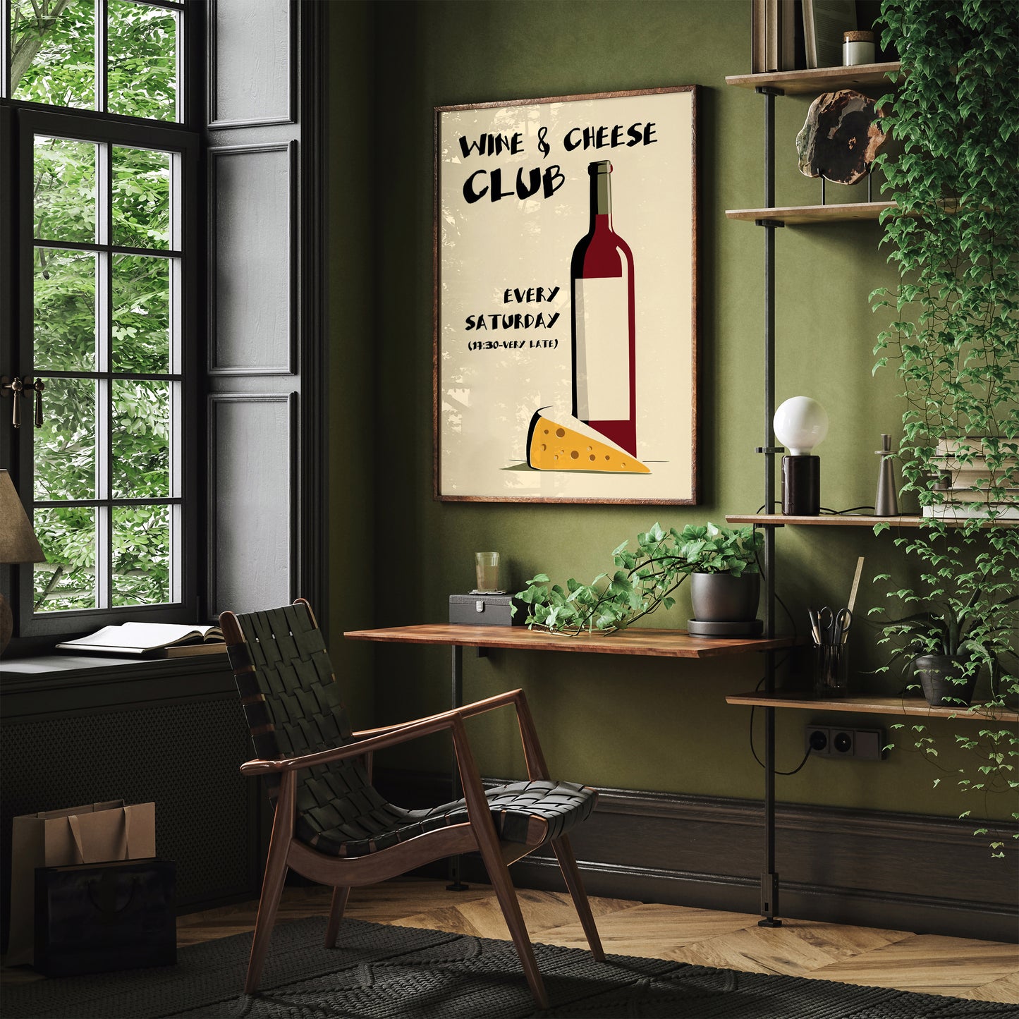 Wine & Cheese Club Art Print