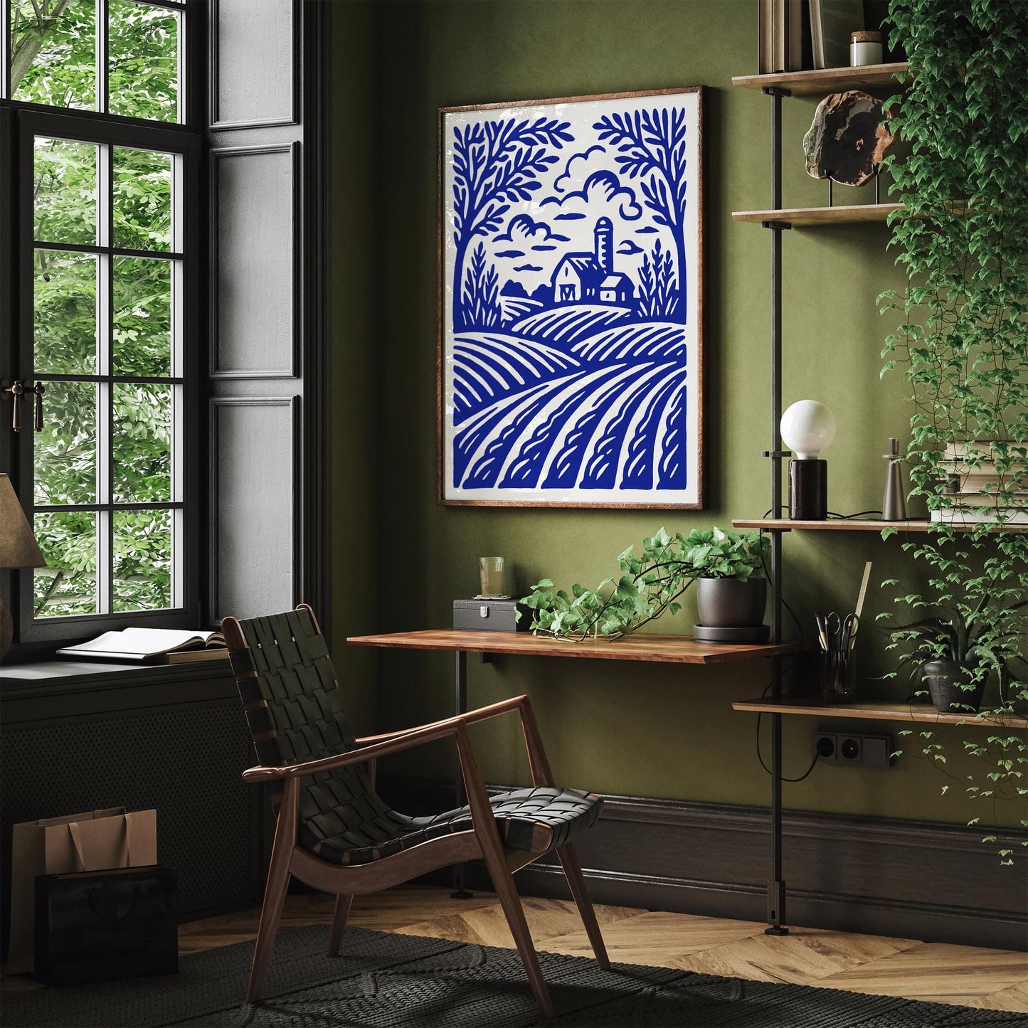 Iowa Blue Landscape Poster 2025