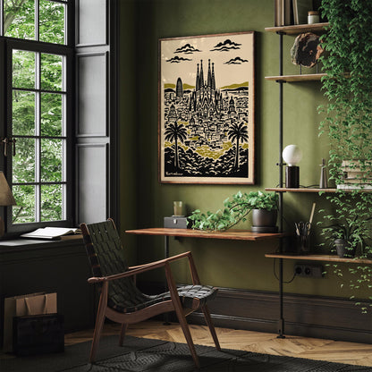Barcelona Travel Poster