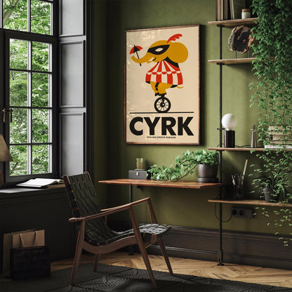 Vintage Polish Circus Poster – CYRK Parade Wall Art Print