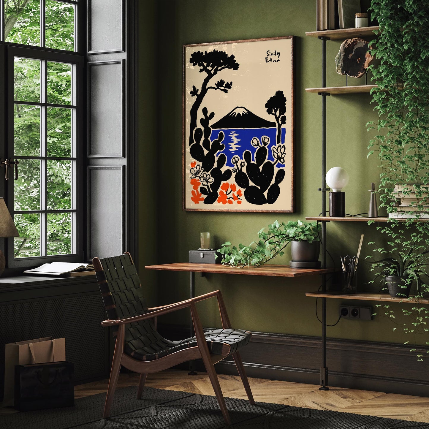 Mount Etna Sicily Poster - Italy Volcano Wall Art