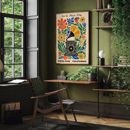 Vinyl Fair California Music Poster