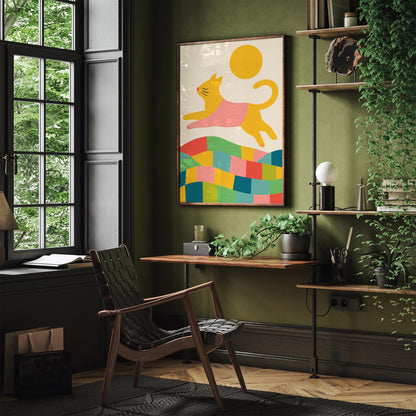 Cute Colorful Cat Poster