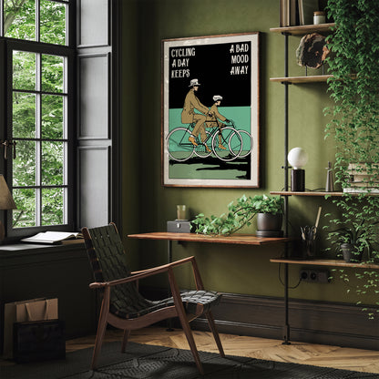 Motivational Cycling Retro Poster