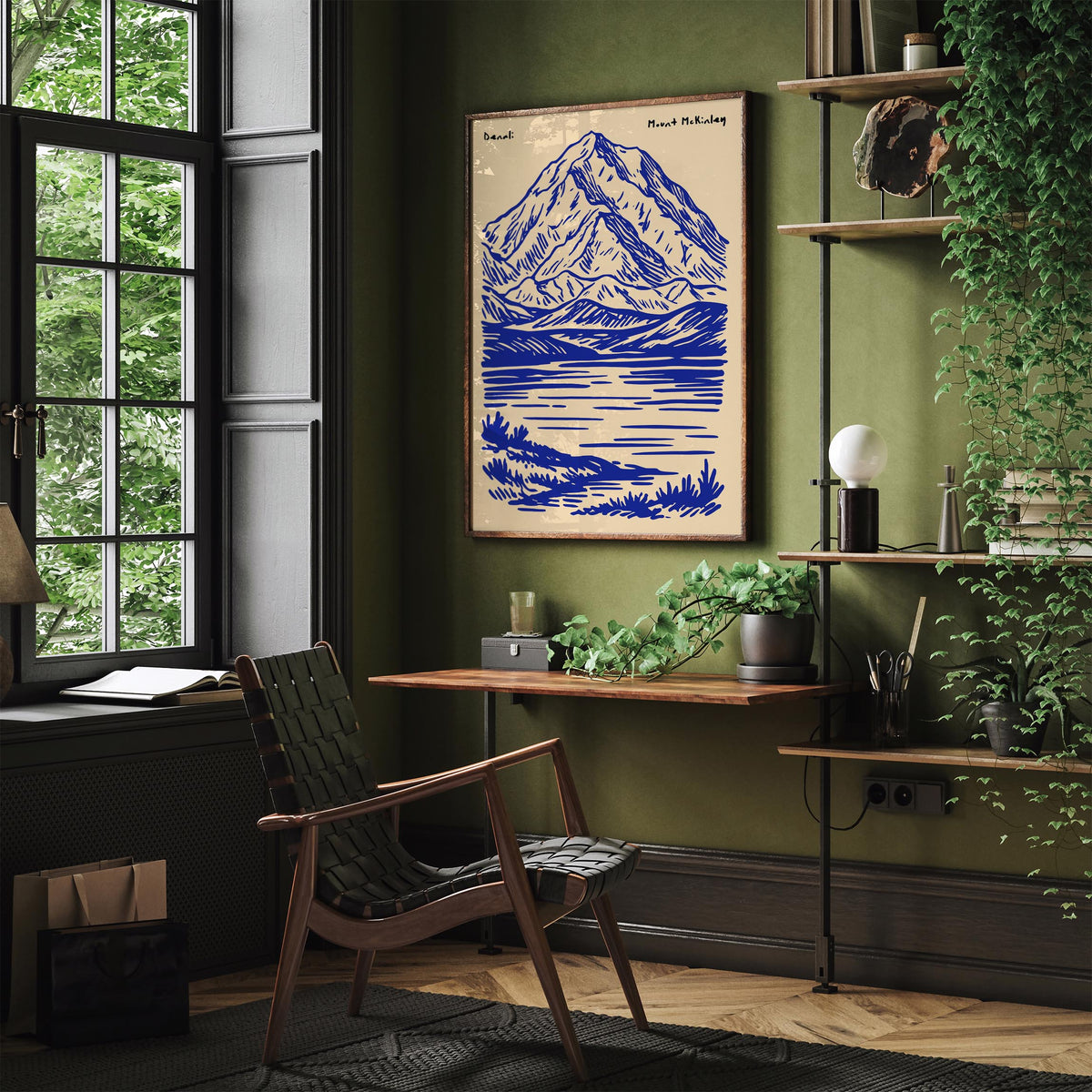 Denali Mountain Alaska Travel Poster