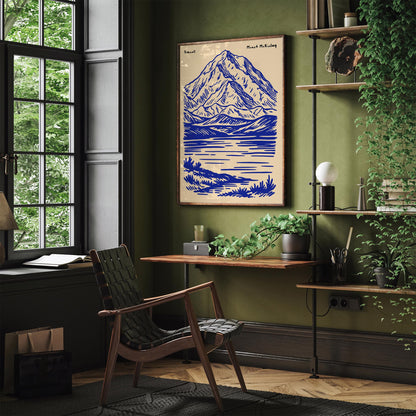 Denali Mountain Alaska Travel Poster
