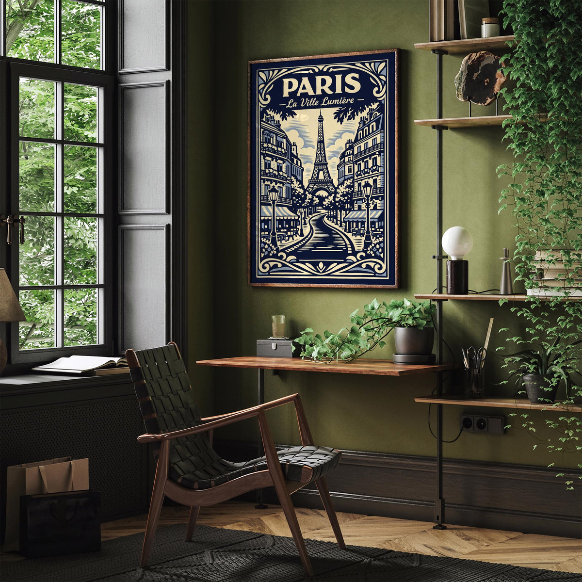 Paris La Ville Lumière Vintage Travel Poster
