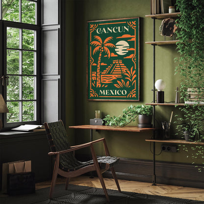 Cancun Mexico Travel Poster
