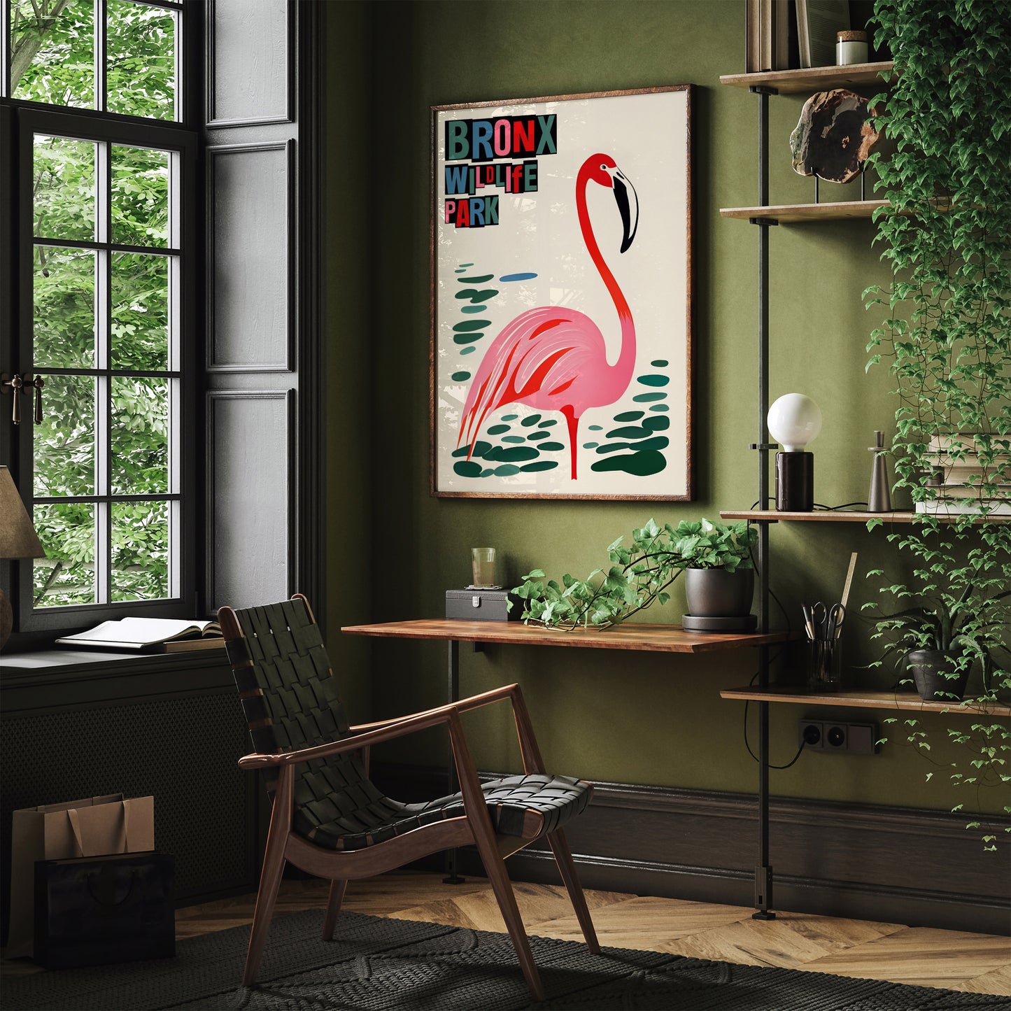 Bronx Wildlife Park Flamingo Poster